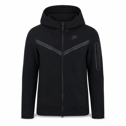 Nike Men's Black XS Full Zip Hoodie Jersey Cotton Blend