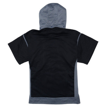 Fila Mens Black 3XL Hooded Full Zip Short Sleeve Hoodie