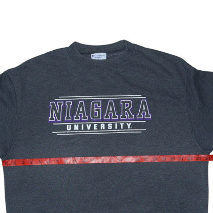 Champion Mens Grey Niagara University Crew Neck Sweatshirt L