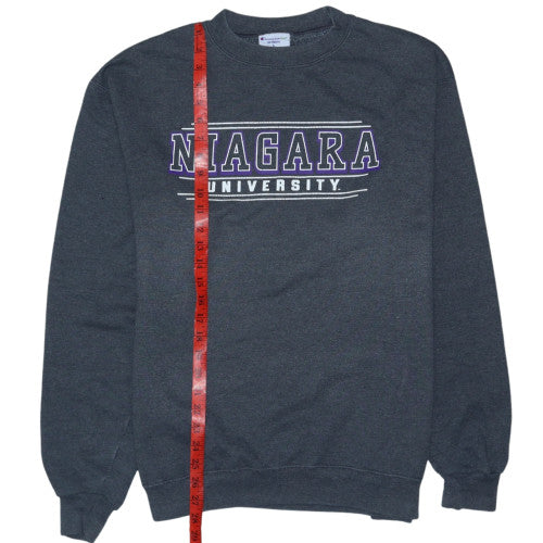 Champion Mens Grey Niagara University Crew Neck Sweatshirt L