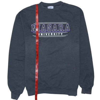 Champion Mens Grey Niagara University Crew Neck Sweatshirt L