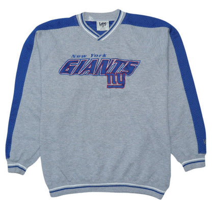 Lee Sport Men Grey Blue New York Giants Pullover Sweatshirt XL