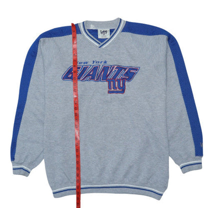 Lee Sport Men Grey Blue New York Giants Pullover Sweatshirt XL