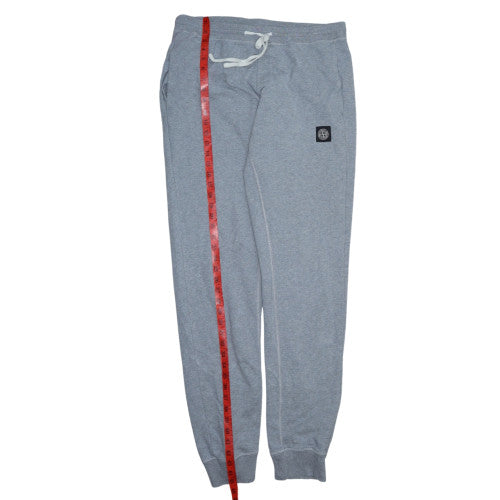 Stone Island Men's Grey Large Jogger Sweatpants Drawstring Cotton