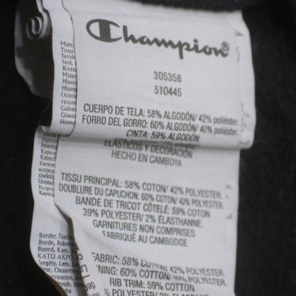 Champion Boys Black 2XL Pullover Hoodie with Logo Print