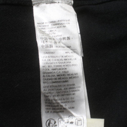 Levi's Men's Black Long Sleeve Cotton Polo Shirt Size L
