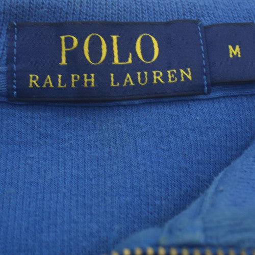 Ralph Lauren Mens Blue Cotton 1/2 Zip Collared Sweatshirt Size M
