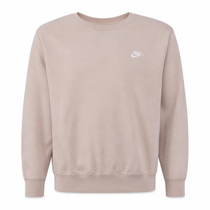 Nike Men’s Beige Logo Pullover Sweatshirt 2XL Crew Neck Regular Fit