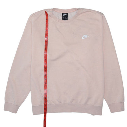 Nike Men’s Beige Logo Pullover Sweatshirt 2XL Crew Neck Regular Fit