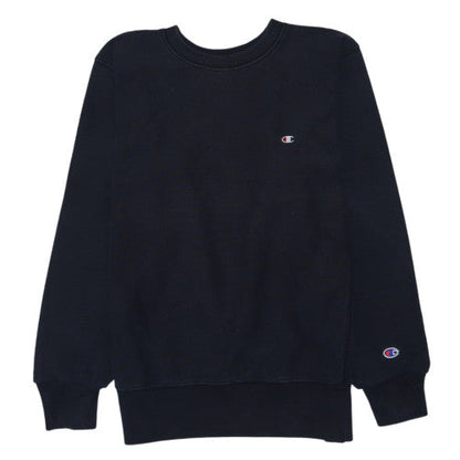 Champion Men's Black Large Reverse Weave Crew Neck Sweatshirt