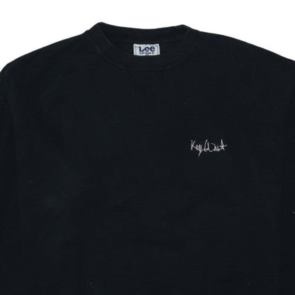 Lee Sport Men's Black XL Pullover Sweatshirt Key West Embroidered Cotton Blend