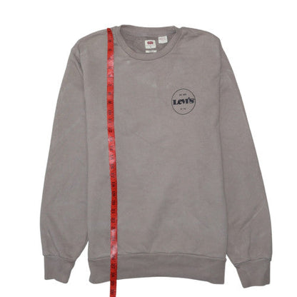 Levi's Men's Grey Crew Neck Pullover Sweatshirt M Standard Fit