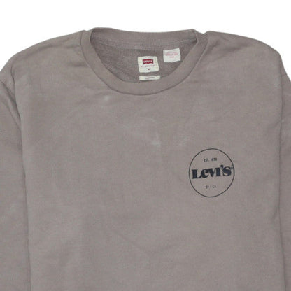 Levi's Men's Grey Crew Neck Pullover Sweatshirt M Standard Fit