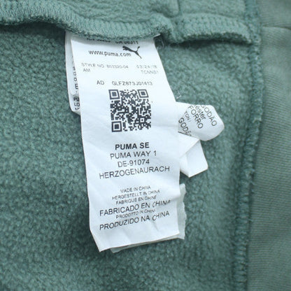 Puma Womens Green Pullover Sweatshirt Size 12 Long Sleeve Logo