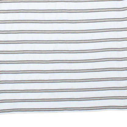 Tommy Hilfiger Men's White Striped Polo Shirt XL 100% Cotton Classic Fit