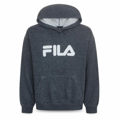 Fila Men's Grey Pullover Hoodie L Regular Fit Graphic Print