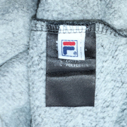 FILA Men's Grey Pullover Hoodie L Regular Fit Graphic Print