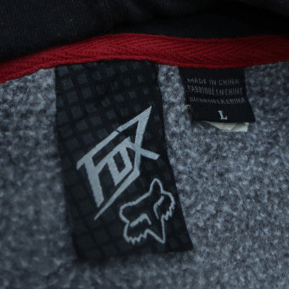 Fox Men's Black Pullover Hoodie L Fleece Sportswear