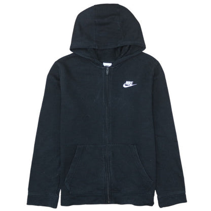 Nike Boys Black Full Zip Hoodie XL 158-170cm Fleece Sweatshirt