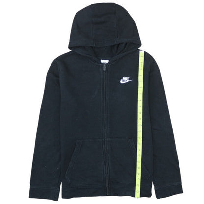 Nike Boys Black Full Zip Hoodie XL 158-170cm Fleece Sweatshirt