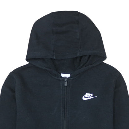 Nike Boys Black Full Zip Hoodie XL 158-170cm Fleece Sweatshirt
