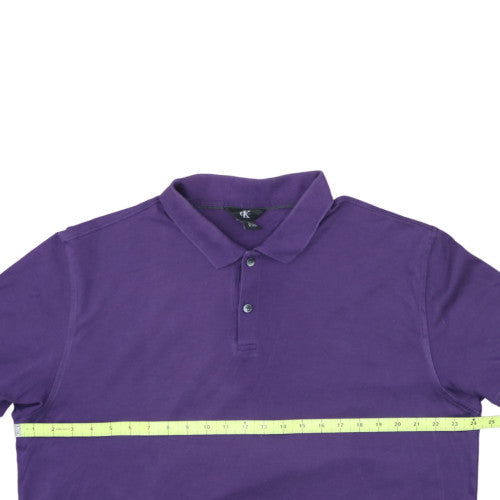 Calvin Klein Men's Purple Cotton Polo Shirt XL Regular Fit