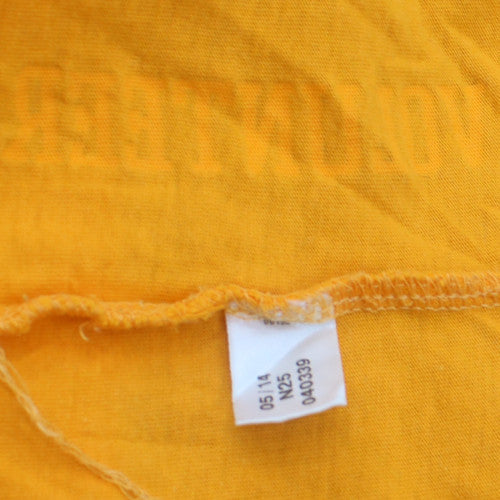 Adidas Men's Yellow XXL Graphic Print Cotton T-Shirt