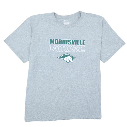 Nike Men's Grey Morrisville Lacrosse Athletic Fit T-Shirt XXL