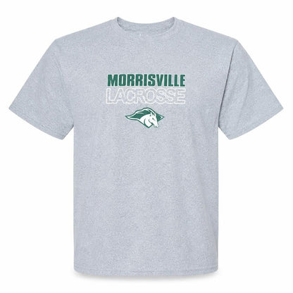 Nike Men's Grey Morrisville Lacrosse Athletic Fit T-Shirt XXL