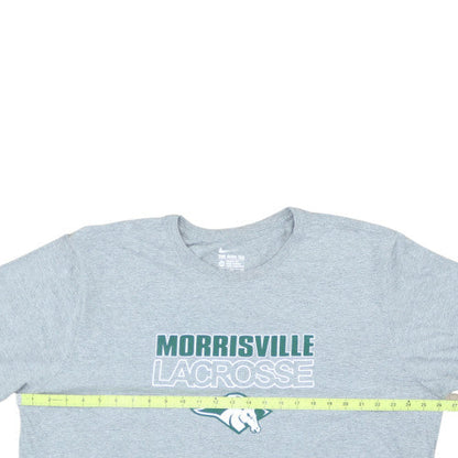 Nike Men's Grey Morrisville Lacrosse Athletic Fit T-Shirt XXL