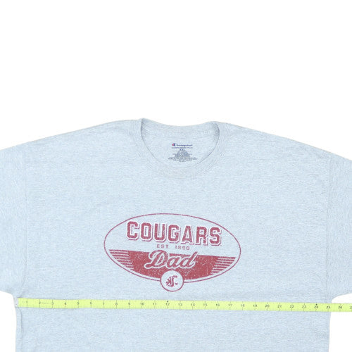 Champion Men's Grey Cougars Dad Graphic Short Sleeve T-Shirt XXL
