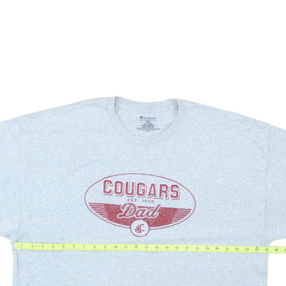 Champion Men's Grey Cougars Dad Graphic Short Sleeve T-Shirt XXL