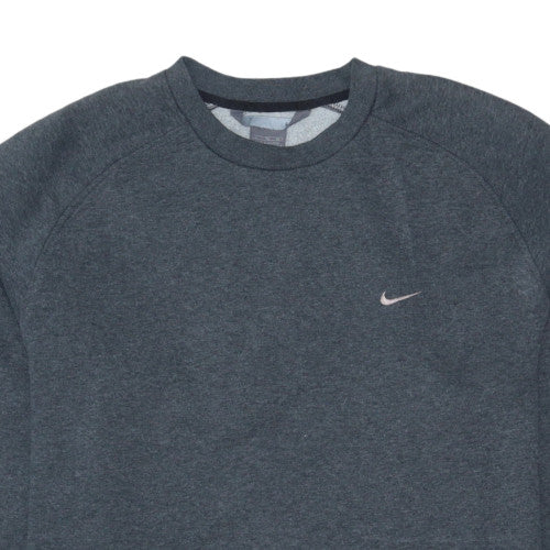 Nike Men's Grey XL Pullover Fleece Sweatshirt Crew Neck Regular Fit