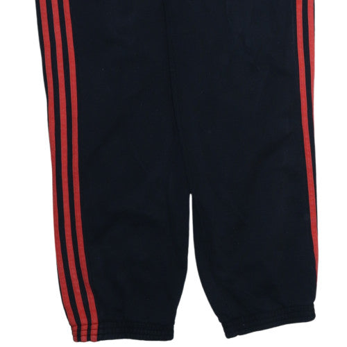 Adidas Men's Black Red Track Pants M Regular Fit Fleece Trousers