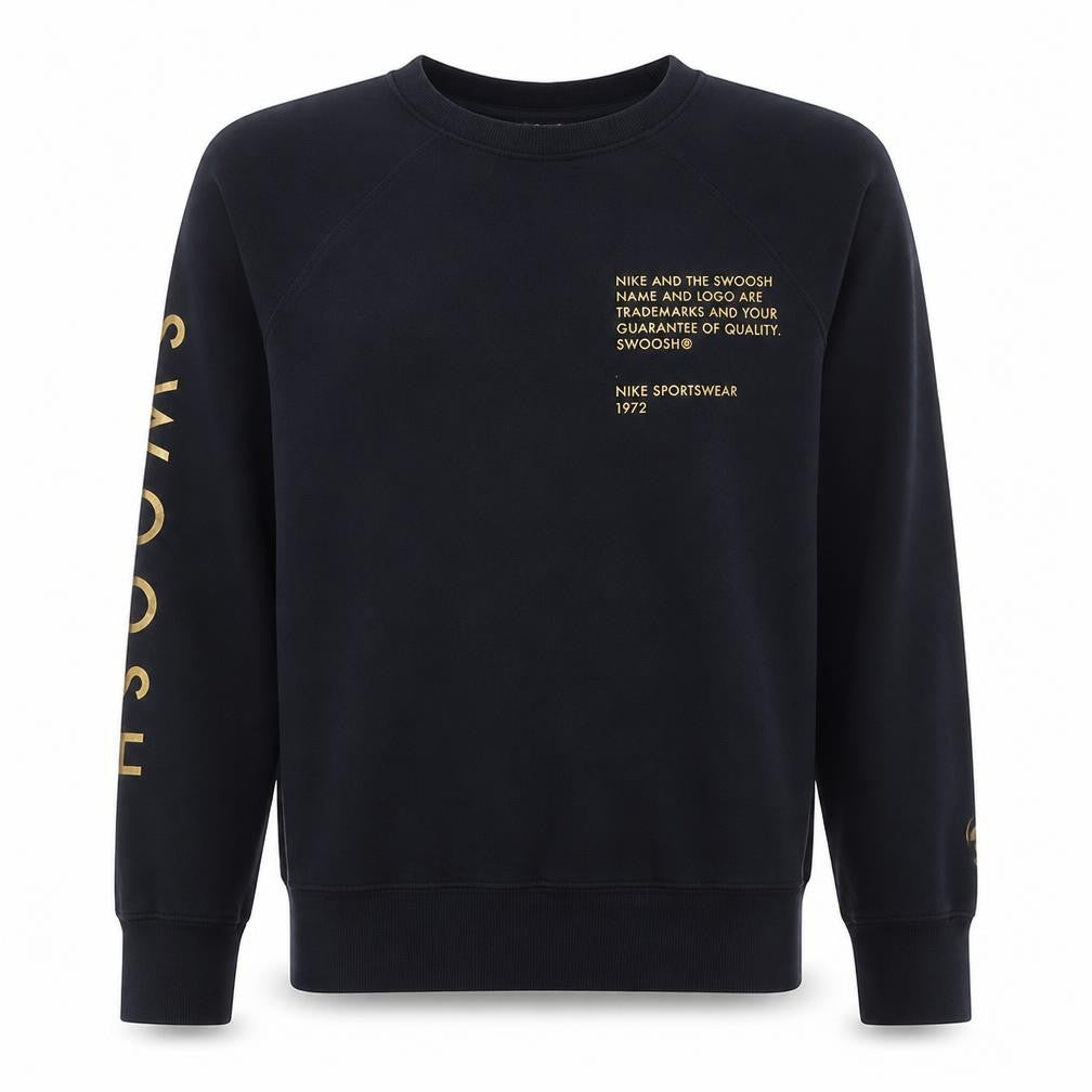 Nike Men's Black Pullover Sweatshirt M Graphic Print Crew Neck