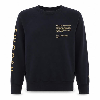 Nike Men's Black Pullover Sweatshirt M Graphic Print Crew Neck