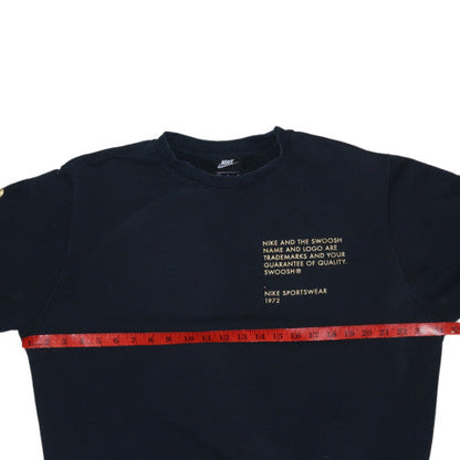 Nike Men's Black Pullover Sweatshirt M Graphic Print Crew Neck
