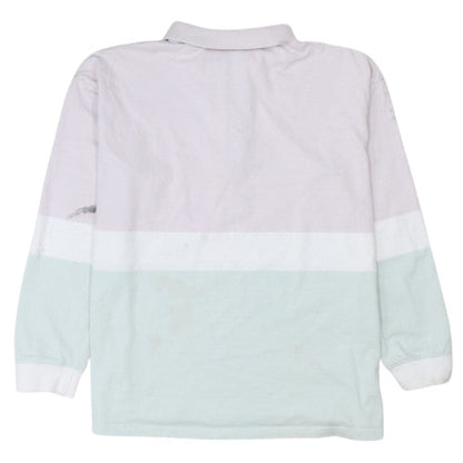 Stussy Women’s Pink Colourblock Half Zip Sweatshirt Size 8 Cotton