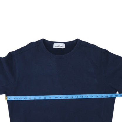 Stone Island Men's Blue Cotton Crew Neck Pullover Sweatshirt M