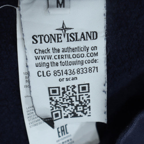 Stone Island Men's Blue Cotton Crew Neck Pullover Sweatshirt M