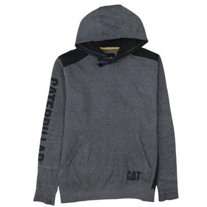 Caterpillar Mens Grey Pullover Hoodie M Regular Fit Fleece
