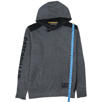Caterpillar Mens Grey Pullover Hoodie M Regular Fit Fleece