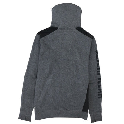 Caterpillar Mens Grey Pullover Hoodie M Regular Fit Fleece