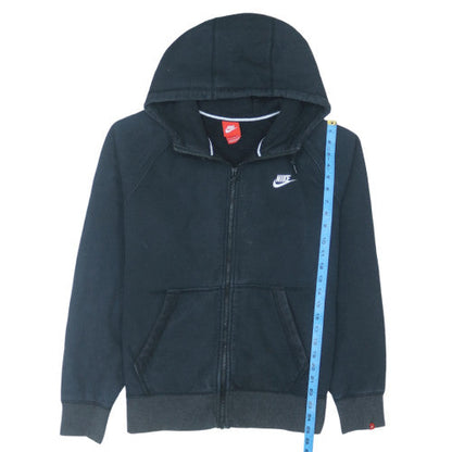 Nike Men's Black Full Zip Fleece Hoodie L Regular Fit