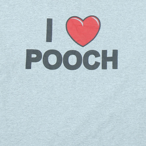 Champion Men's Grey 'I Love Pooch' Graphic T-Shirt Size 2XL