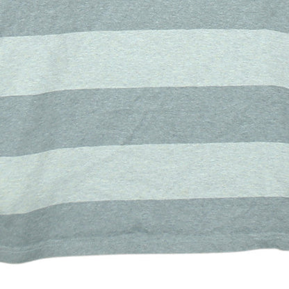 Ralph Lauren Men's Grey Striped Collared Pullover Hoodie XL