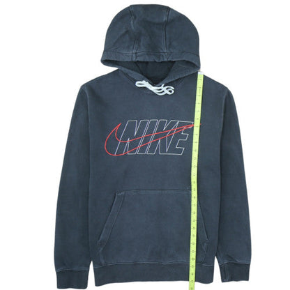Nike Men's Blue Pullover Hoodie Medium Graphic Logo Sportswear