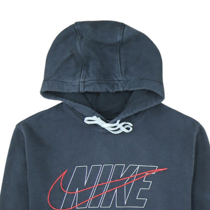 Nike Men's Blue Pullover Hoodie Medium Graphic Logo Sportswear