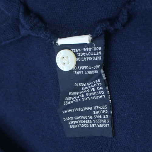 Tommy Hilfiger Men's Blue XL Striped Cotton Polo Shirt