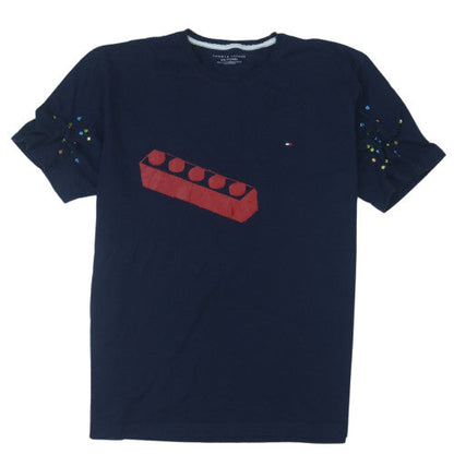 Tommy Hilfiger Men's Navy Graphic Short Sleeve Crew Neck T-Shirt XXL